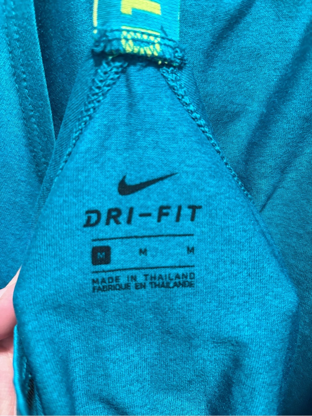 Nike Teal Tank with Neon Yellow Straps - Women - Picture 3 of 4